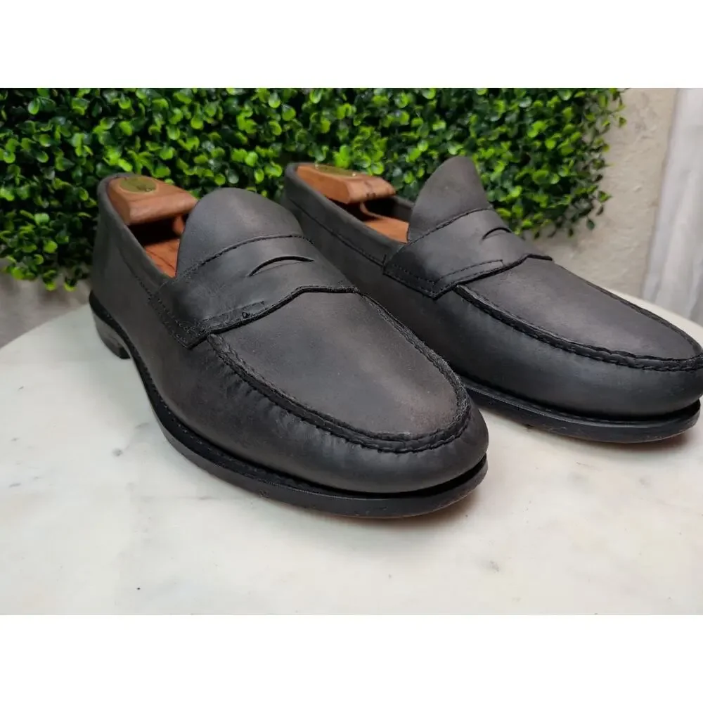 G.H. Bass Weejuns Gray Leather Penny Loafers Men's US 9.5 Leather